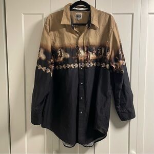 Vintage Cumberland Outfitters Western Cowboy Long Sleeve Button Down Shirt